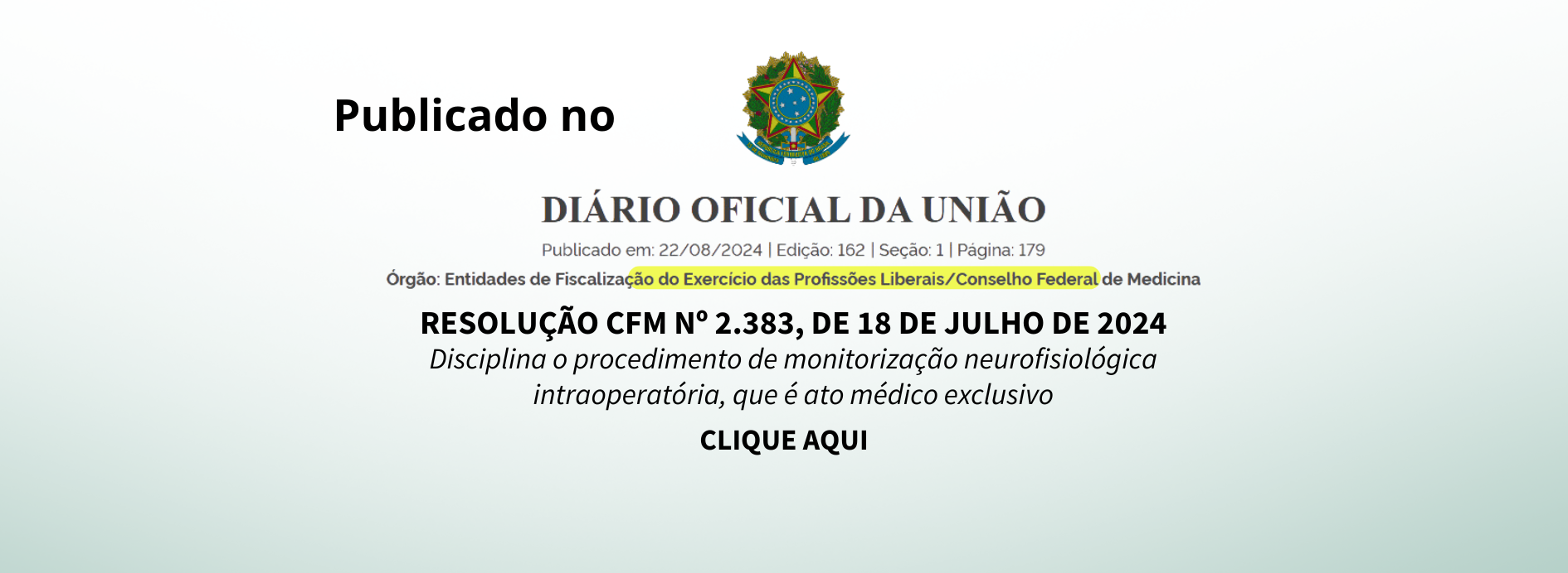 RESOLUÇÃO CFM Nº 2.383, DE 18 DE JULHO DE 2024